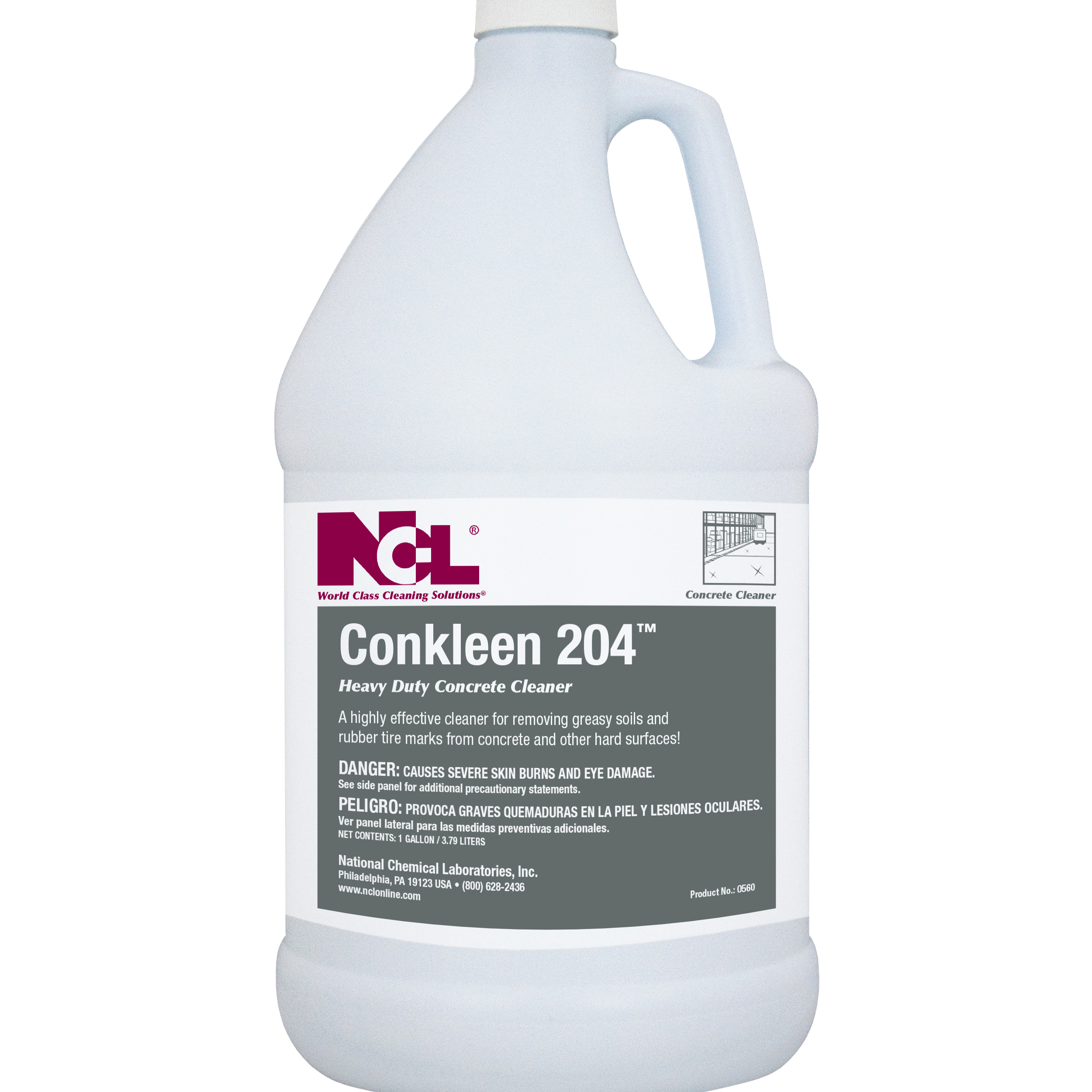  CONKLEEN 204 Heavy Duty Concrete Cleaner 4/1 Gal. Case (NCL0560-29) 