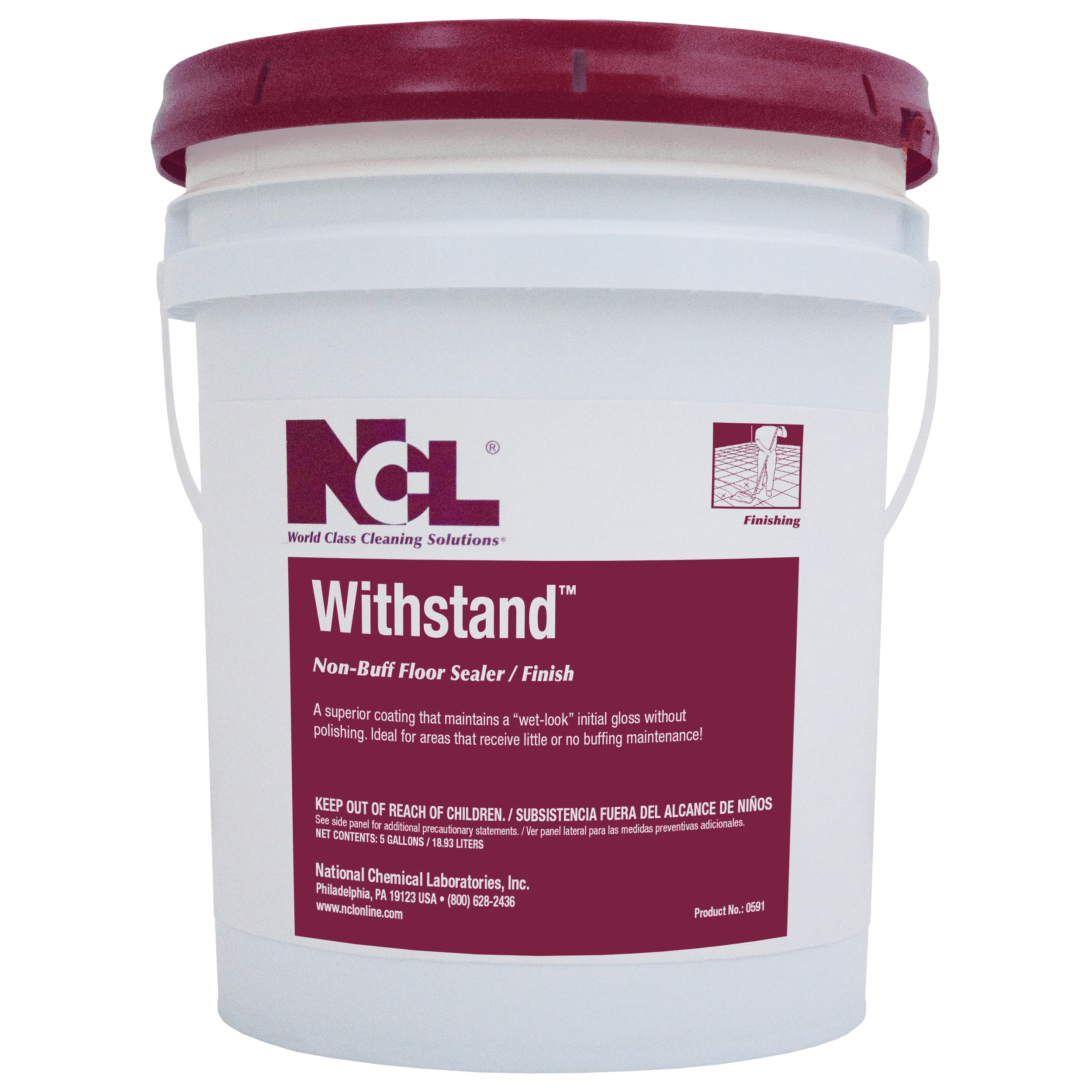  WITHSTAND Non-Buff Floor Sealer Finish 5 Gal. Pail (NCL0591-21) 