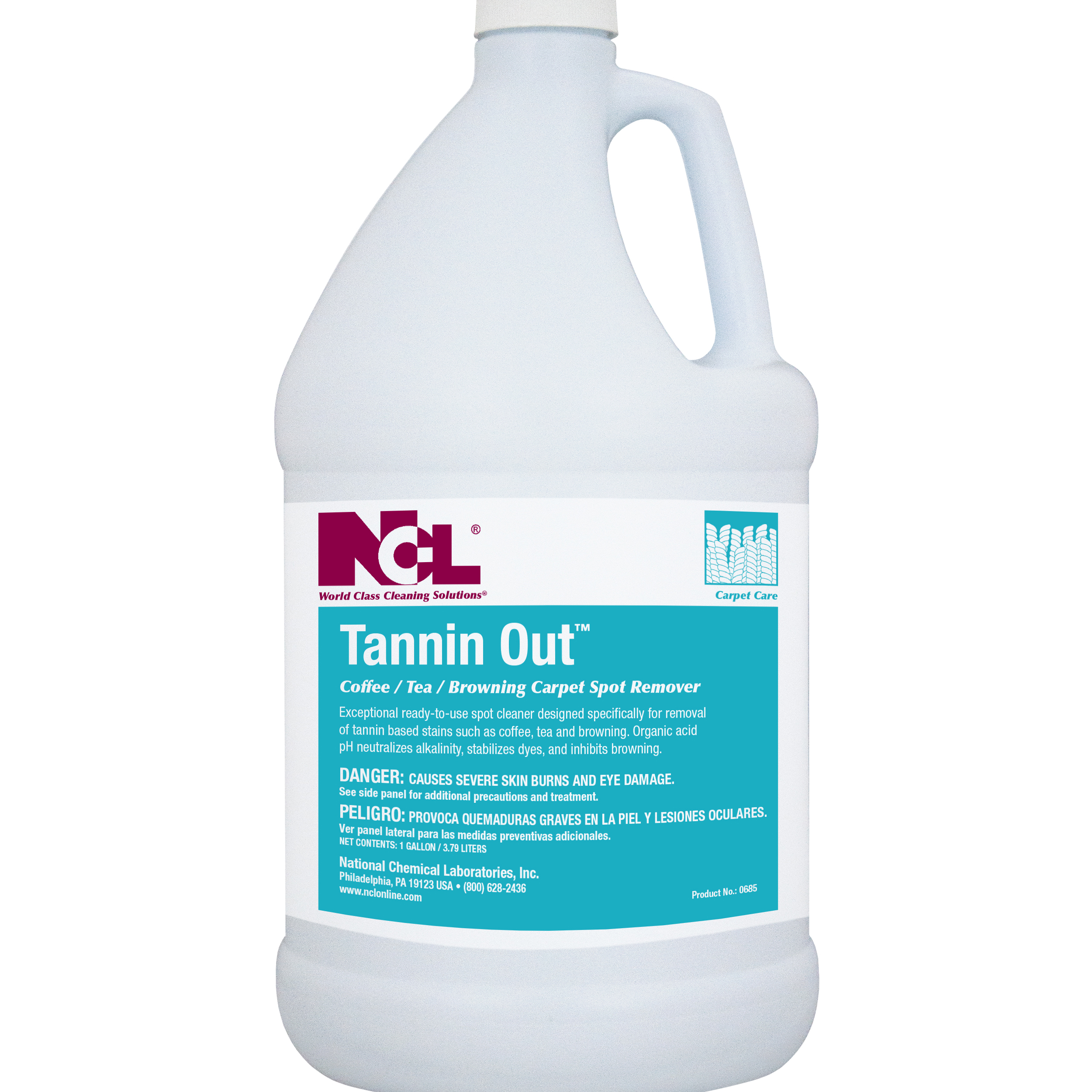  TANNIN OUT  Coffee / Tea / Browning Carpet Spot Remover 4/1 Gal. Case (NCL0685-29) 