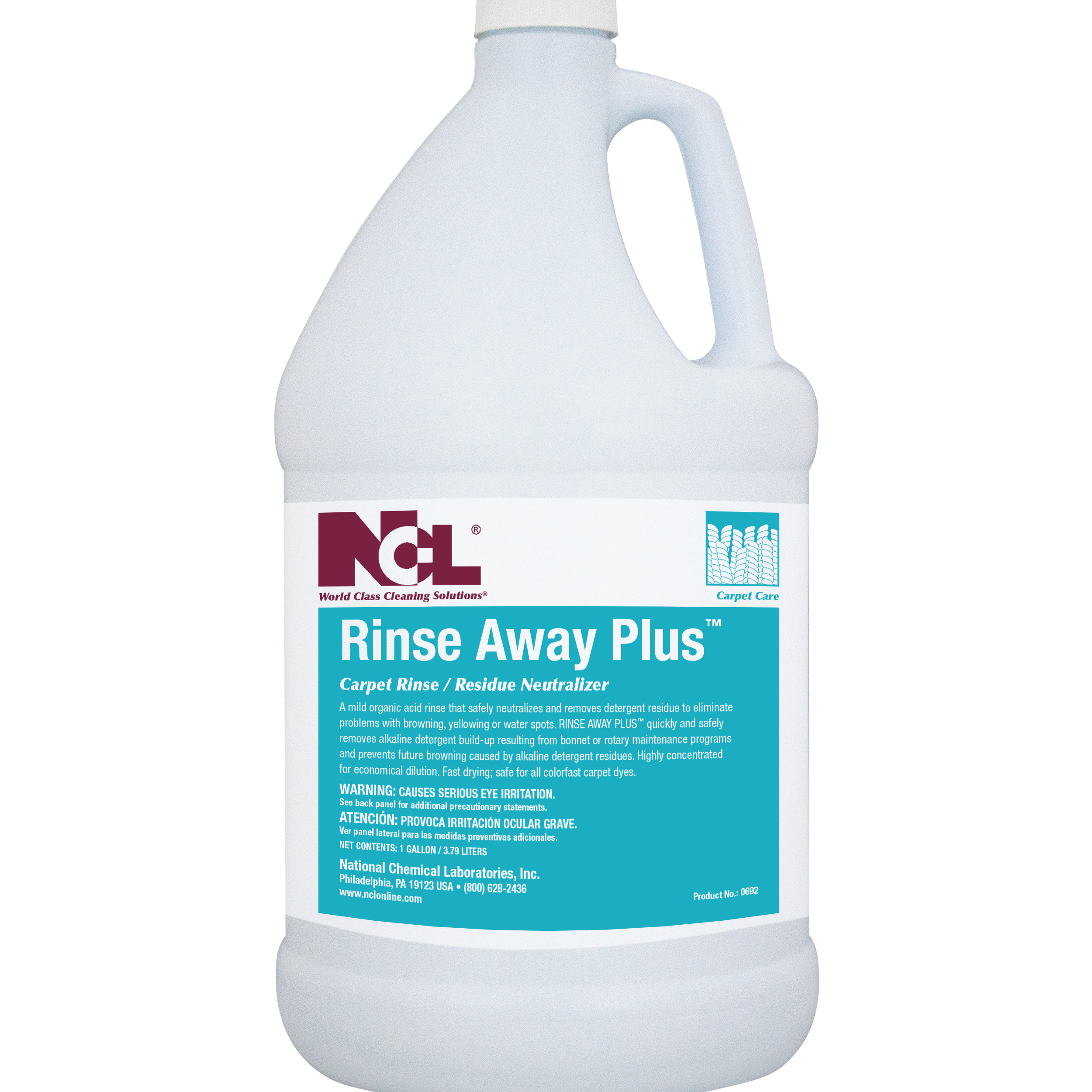  RINSE AWAY PLUS  Carpet Rinse / Residue Neutralizer 4/1 Gal. Case (NCL0692-29) 
