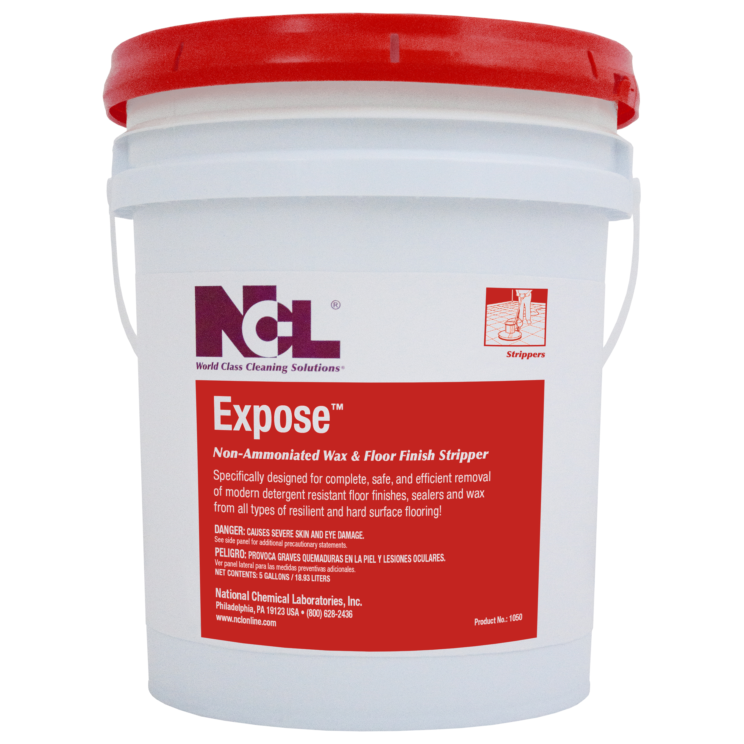  EXPOSE Non-Ammoniated Wax and Floor Finish Stripper 5 Gal. Pail (NCL1050-20) 