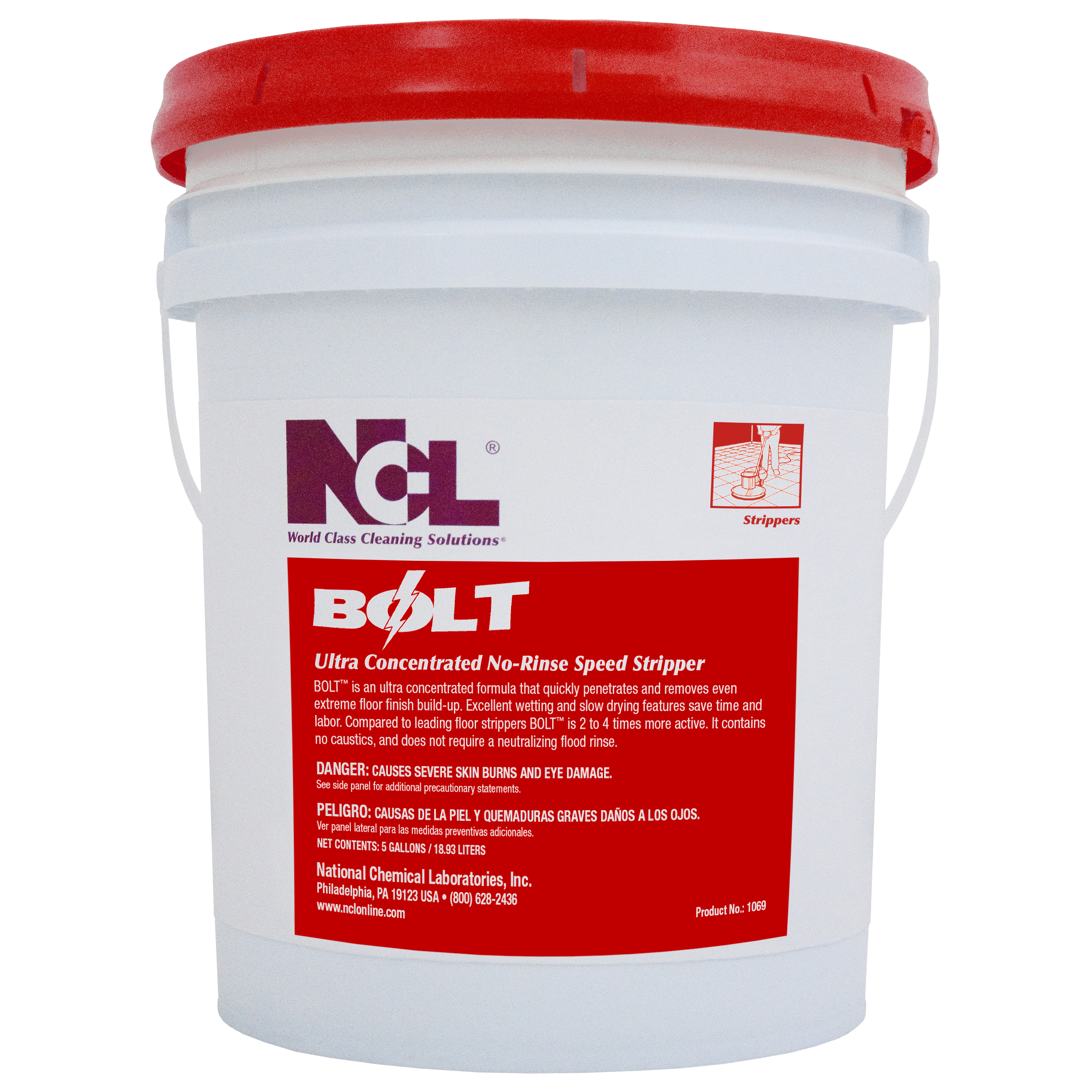  BOLT Ultra Concentrated No-Rinse Speed Stripper 5 Gal. Pail (NCL1069-21) 