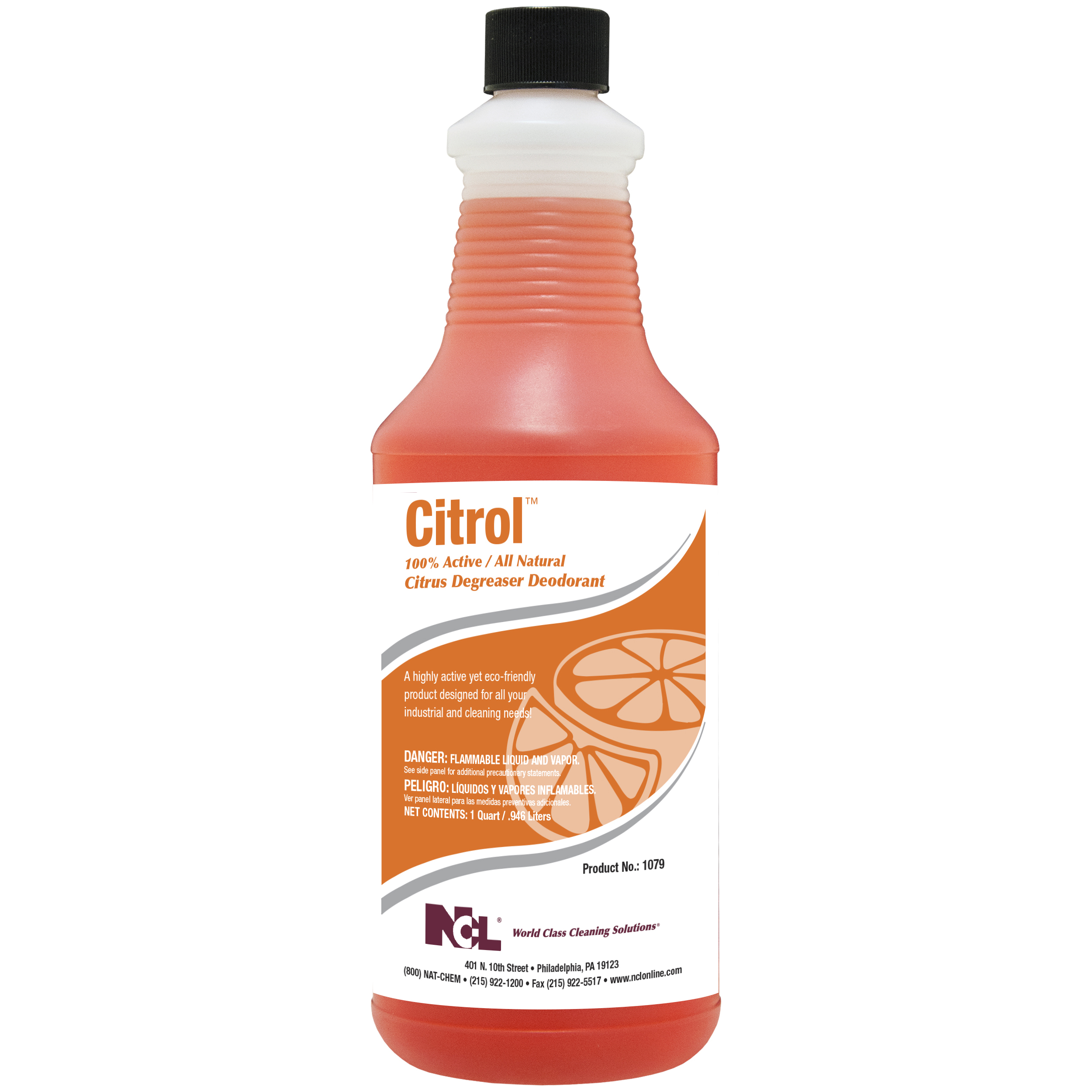  CITROL 100% Active / All Natural Citrus Degreaser Deodorant 12/32 oz (1 Qt.) Case (NCL1079-37) 