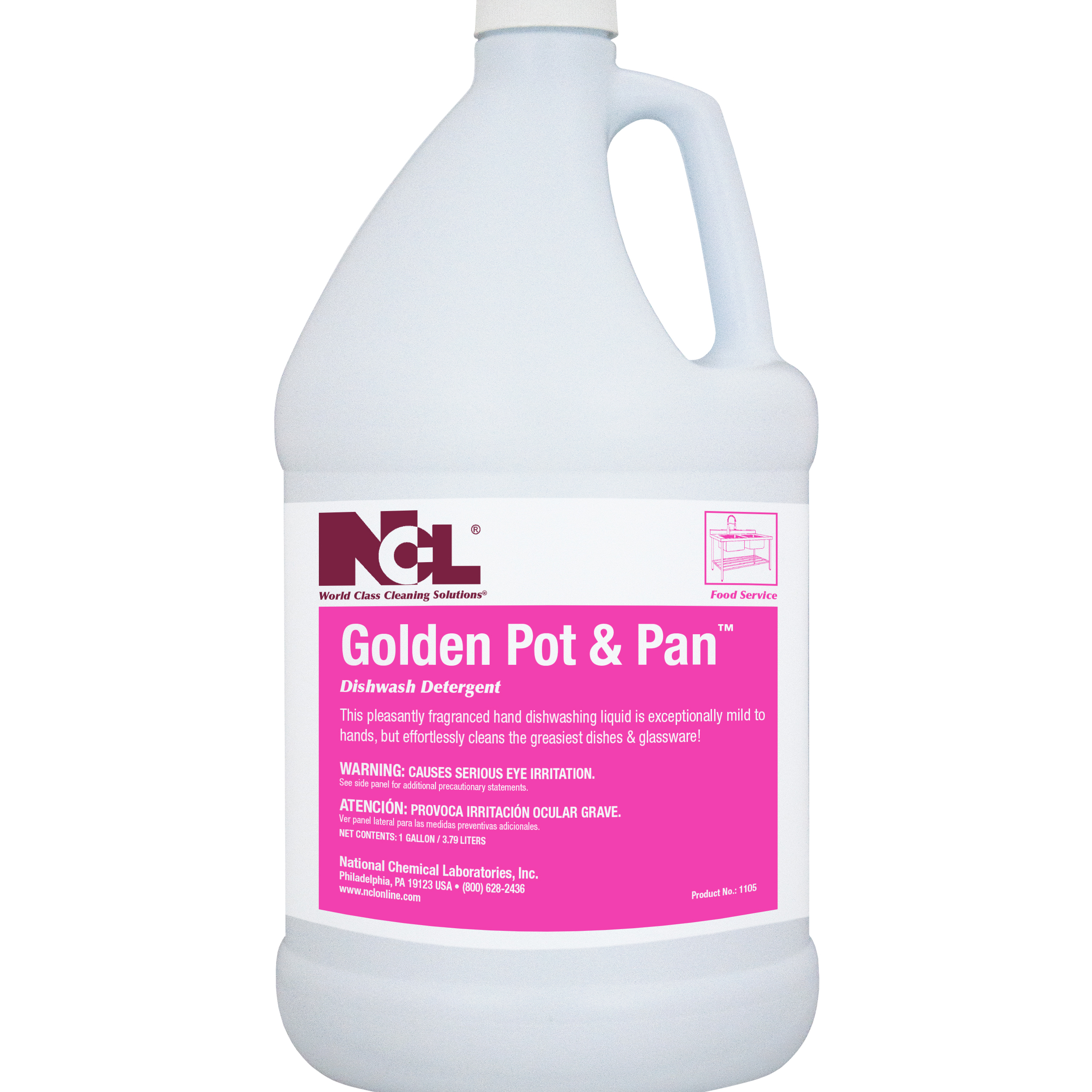  GOLDEN POT & PAN Dishwash Detergent 4/1 Gal. Case (NCL1105-29) 
