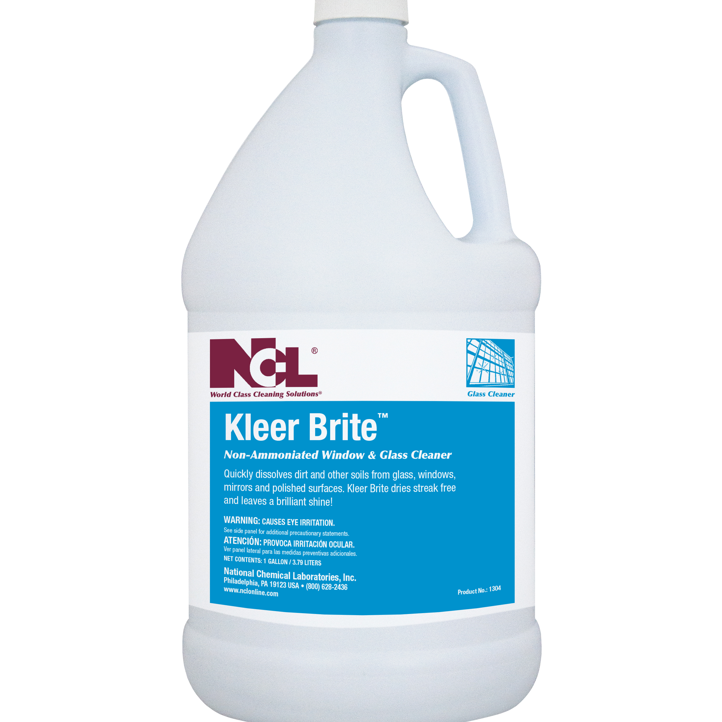  KLEER BRITE Non-Ammoniated Window & Glass Cleaner 4/1 Gal. Case (NCL1304-29) 