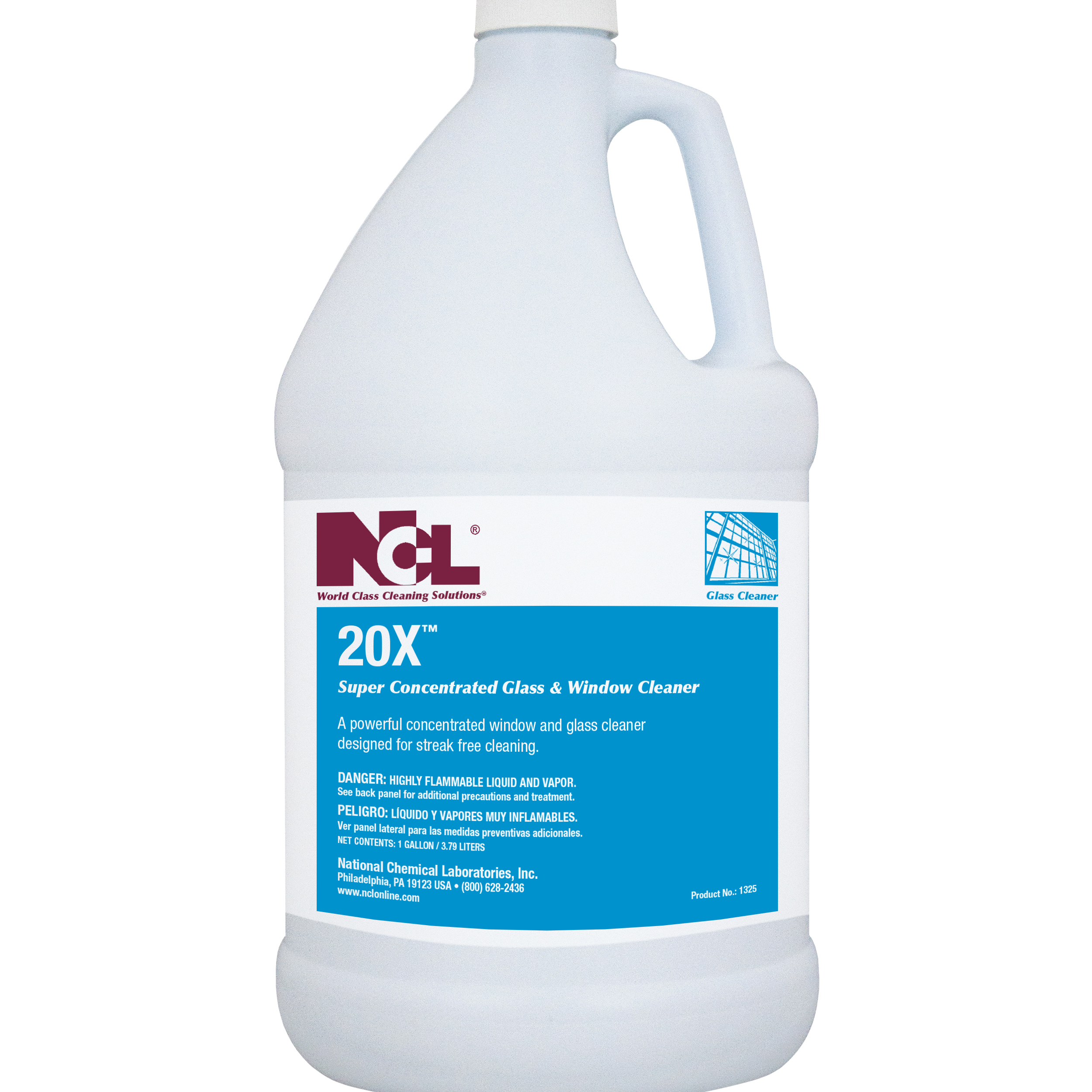  20X Glass and Window Cleaner Concentrate 4/1 Gal. Case (NCL1325-28) 