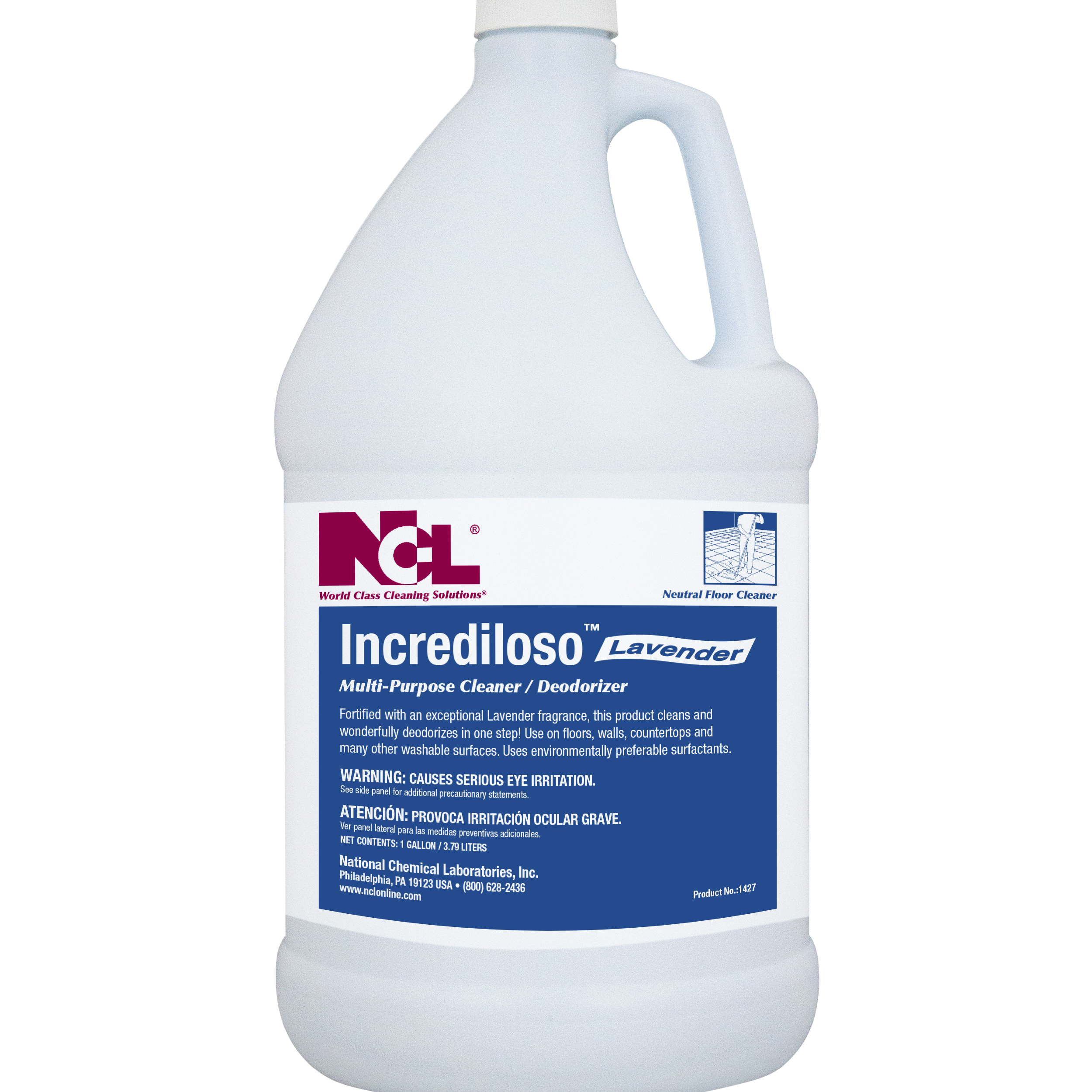  INCREDILOSO-LAVENDER Multi-Purpose Cleaner / Deodorizer 4/1 Gal. Case (NCL1427-29) 