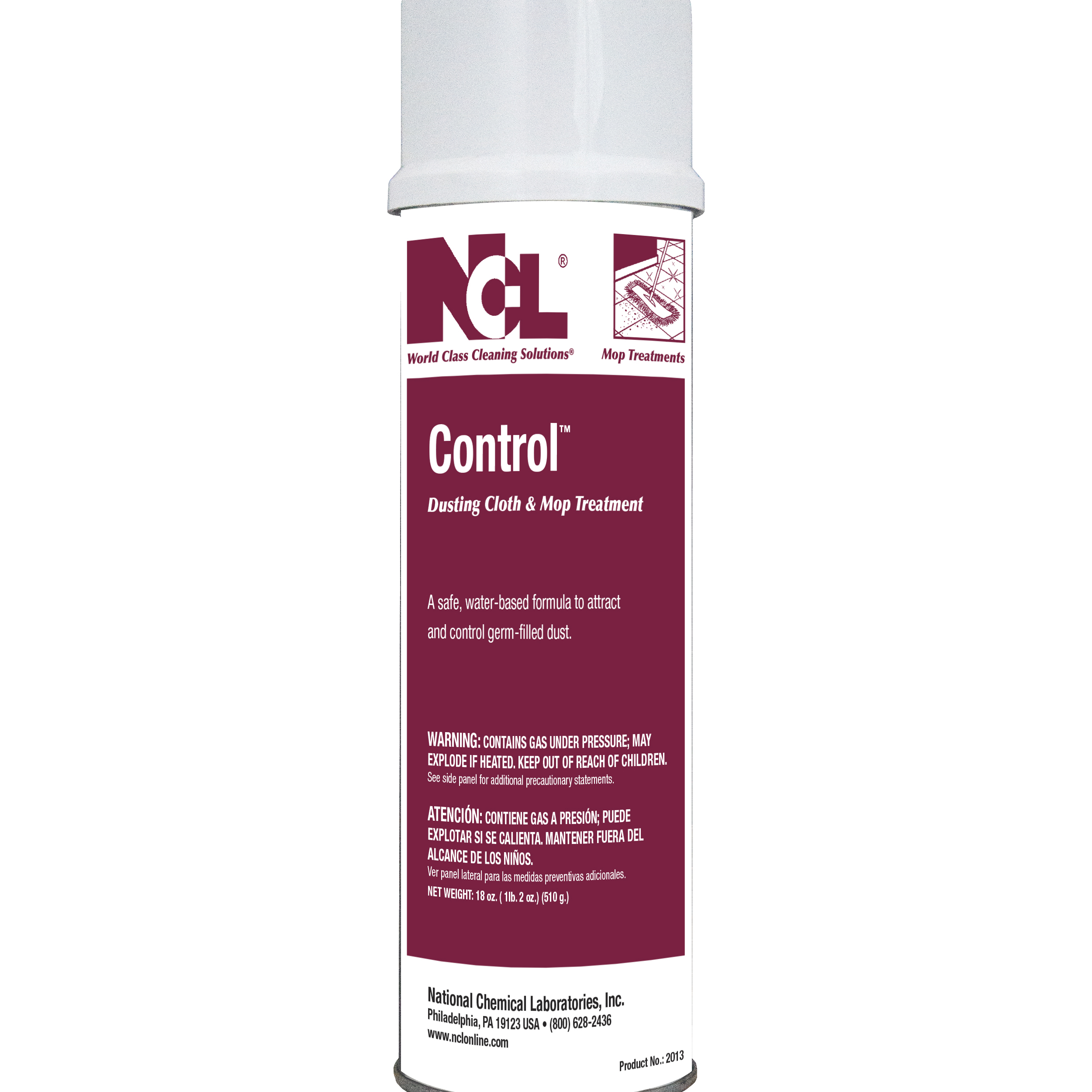  CONTROL Dusting Cloth & Mop Treatment, aerosol 12/18 oz Aerosol Case (NCL2013) 