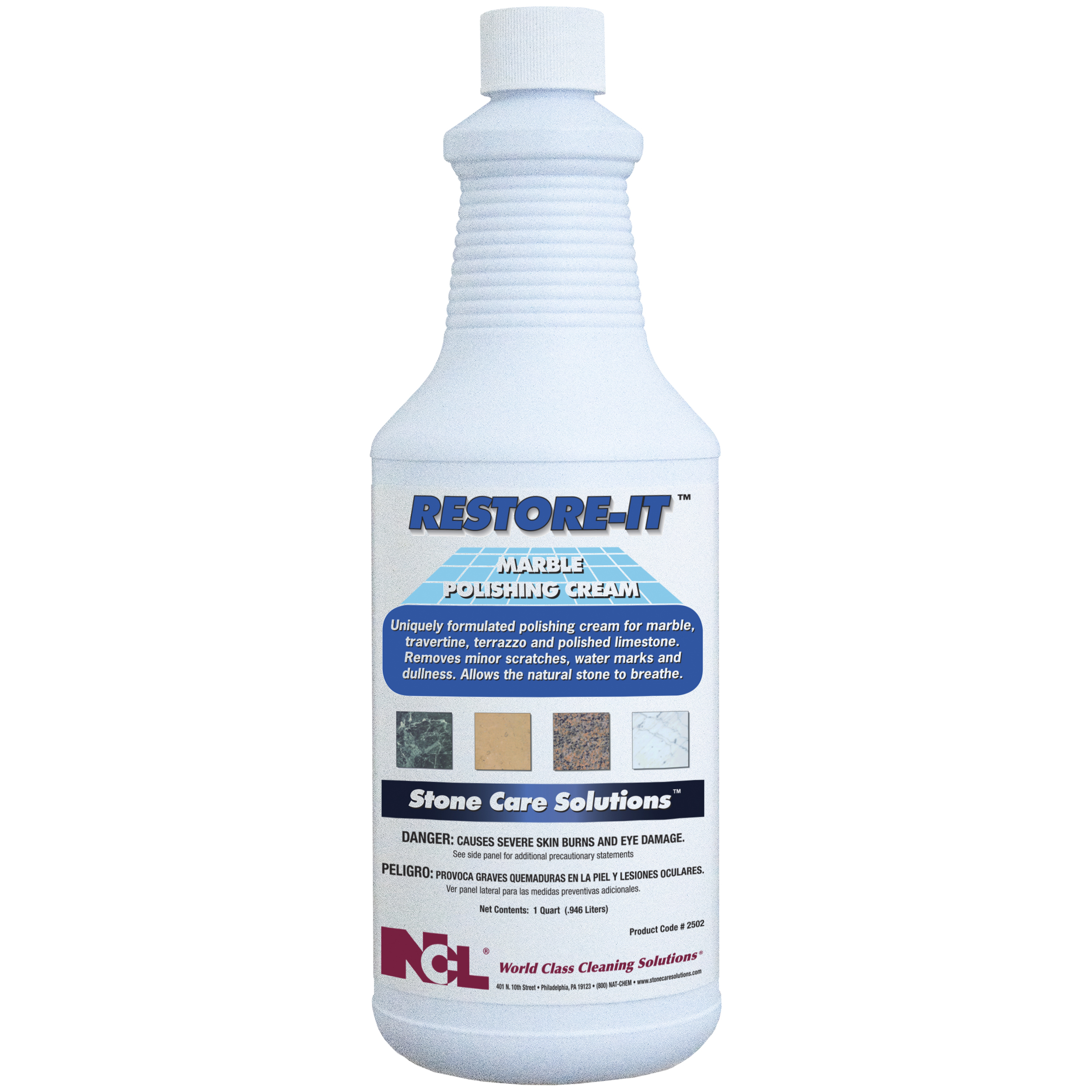  RESTORE-IT Marble Polishing Cream 12/32 oz (1 Qt.) Case (NCL2502-45) 