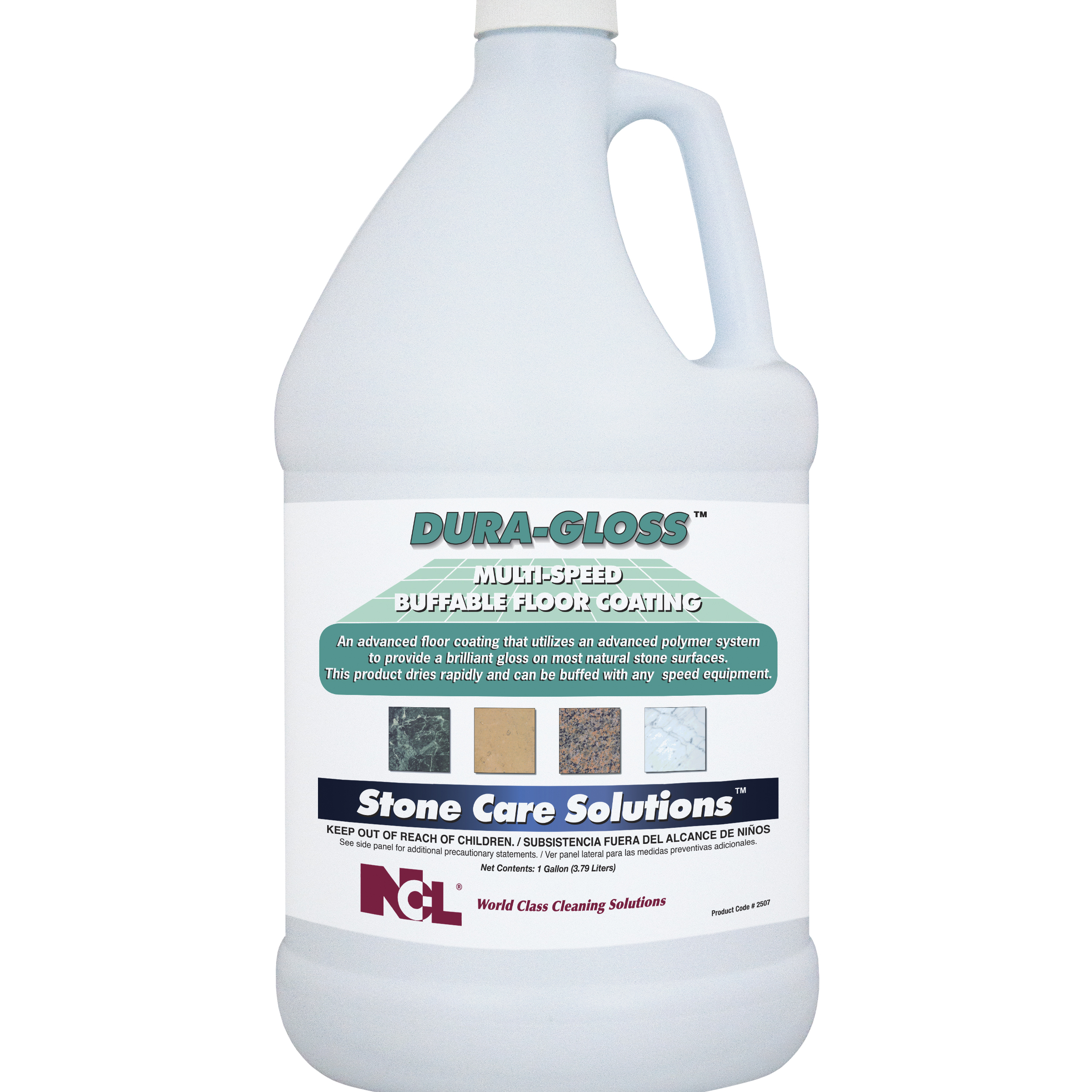  DURA-GLOSS Multi-Speed Buffable Floor Coating 4/1 Gal. Case (NCL2507-29) 