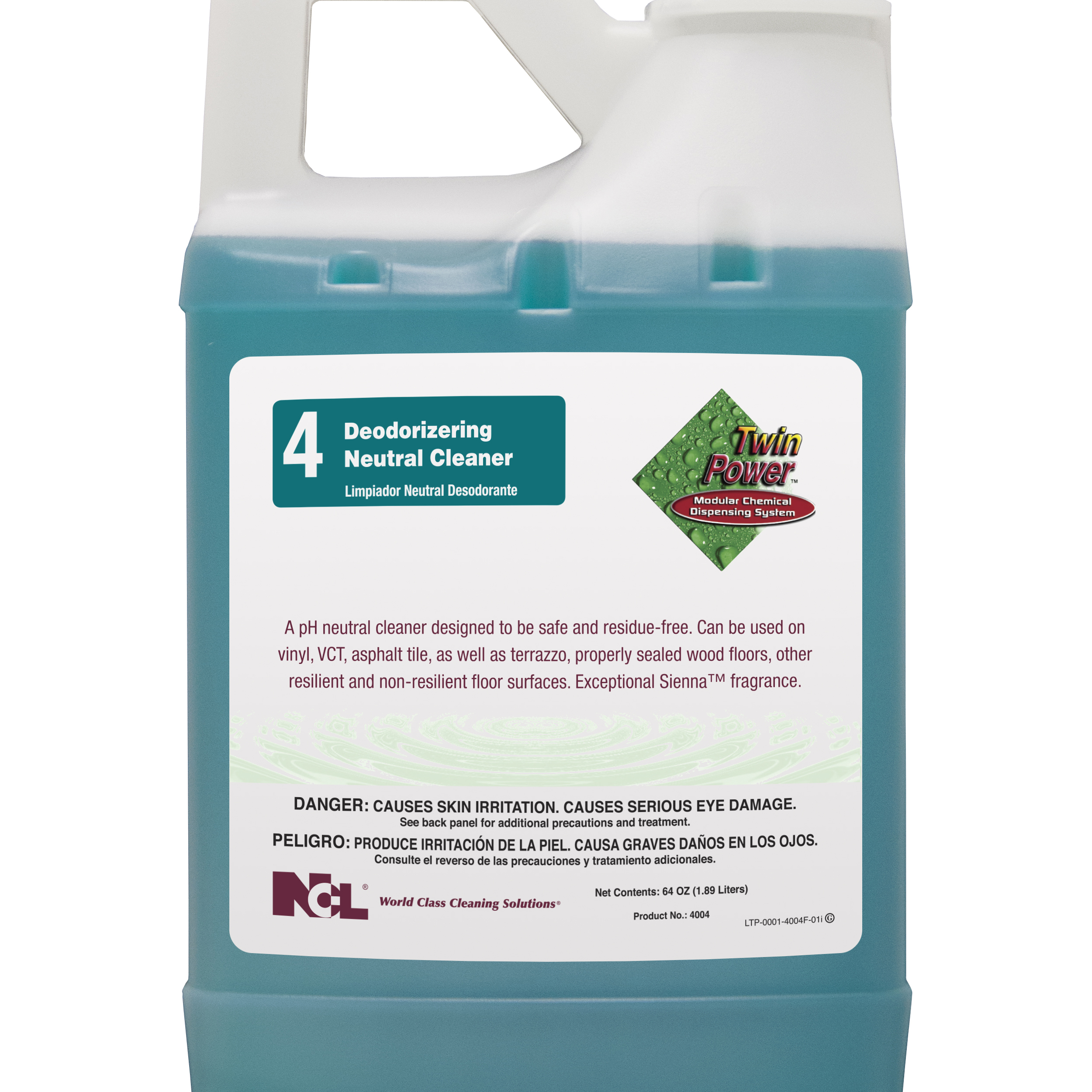  TWIN POWER #4 DEODORIZING NEUTRAL CLEANER 6/64 oz Case (NCL4004-65) 