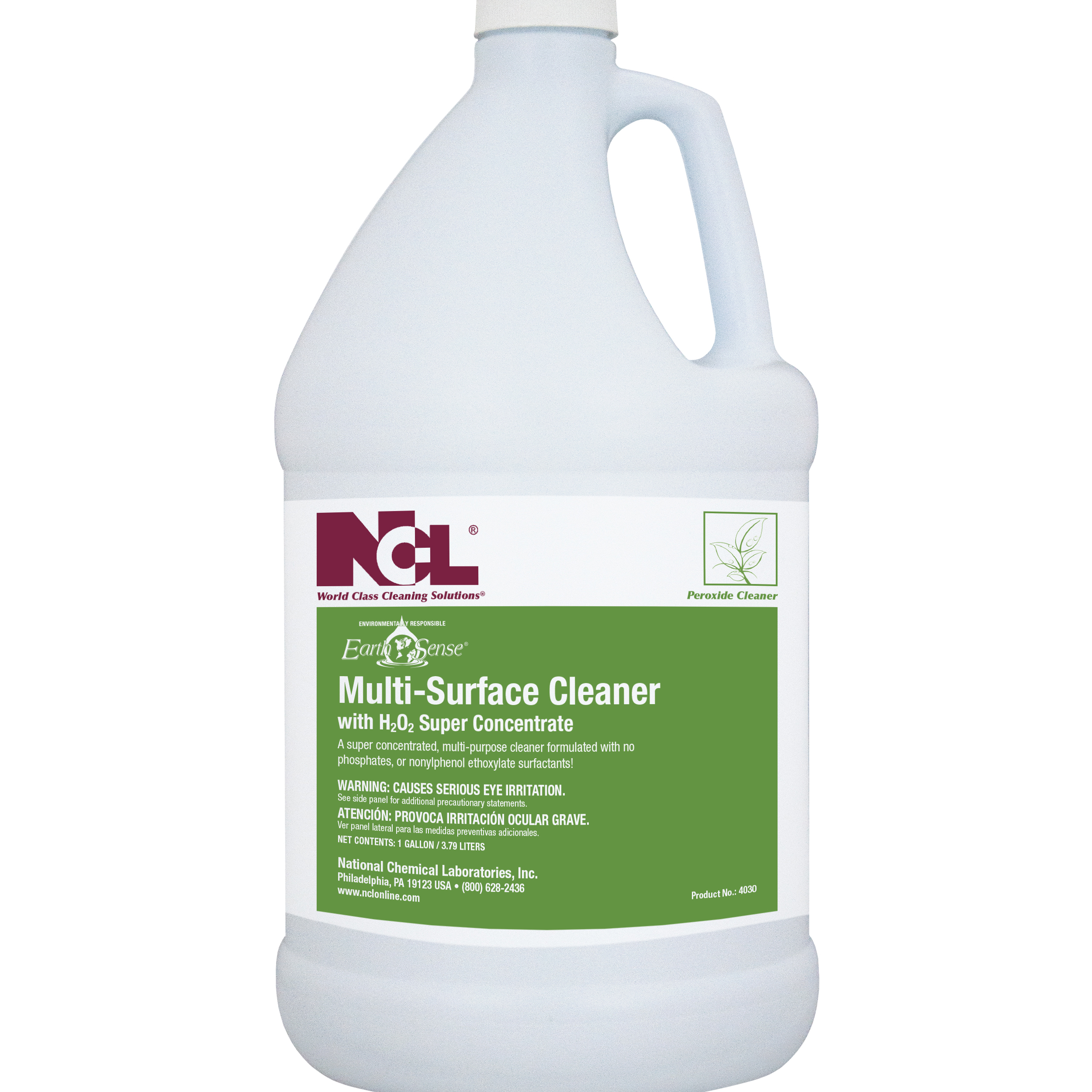  Earth Sense MULTI-SURFACE CLEANER WITH H2O2 SUPER CONCENTRATE 4/1 Gal. Case (NCL4030-29) 