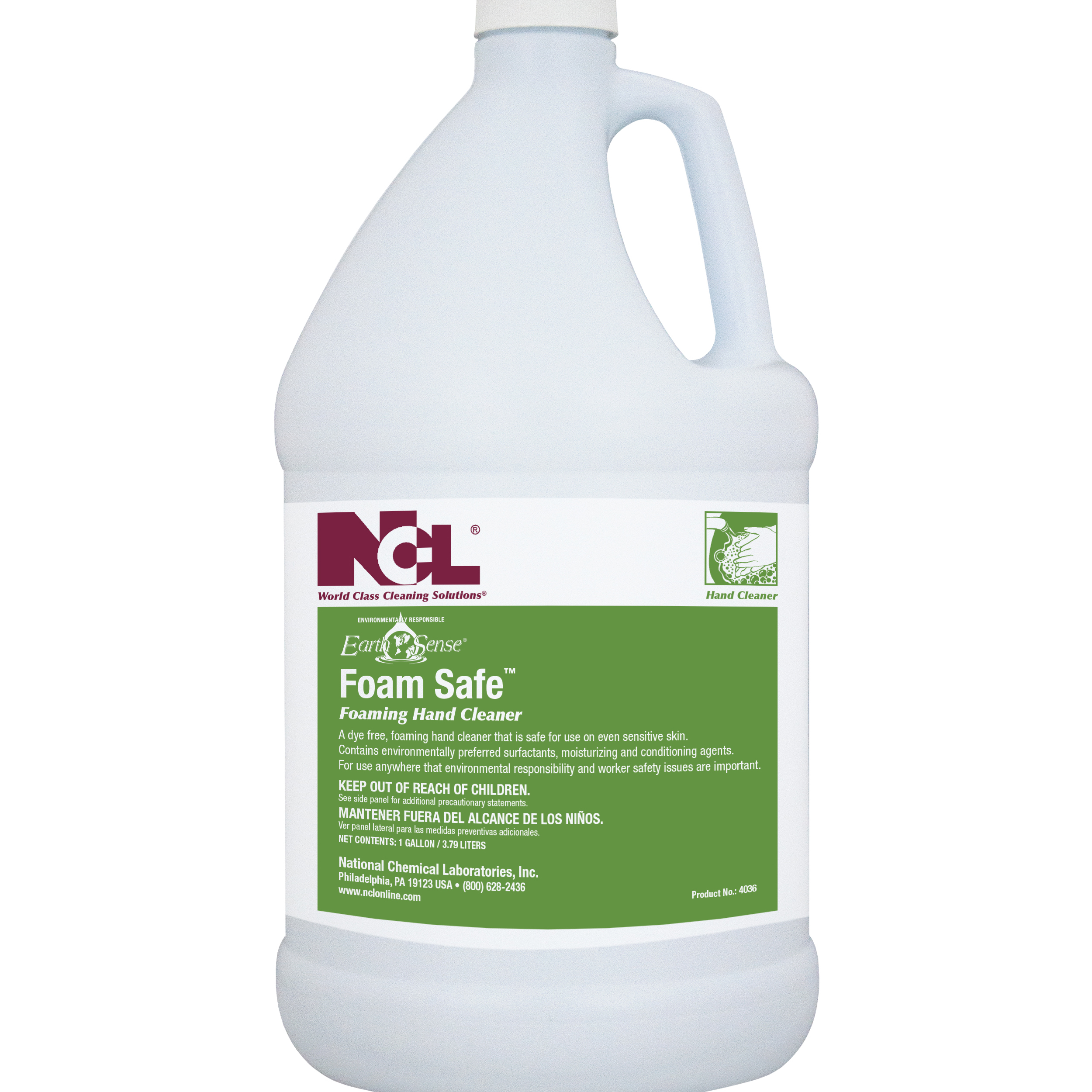  Earth Sense FOAM-SAFE Foaming Hand Cleaner 4/1 Gal. Case (NCL4036-29) 