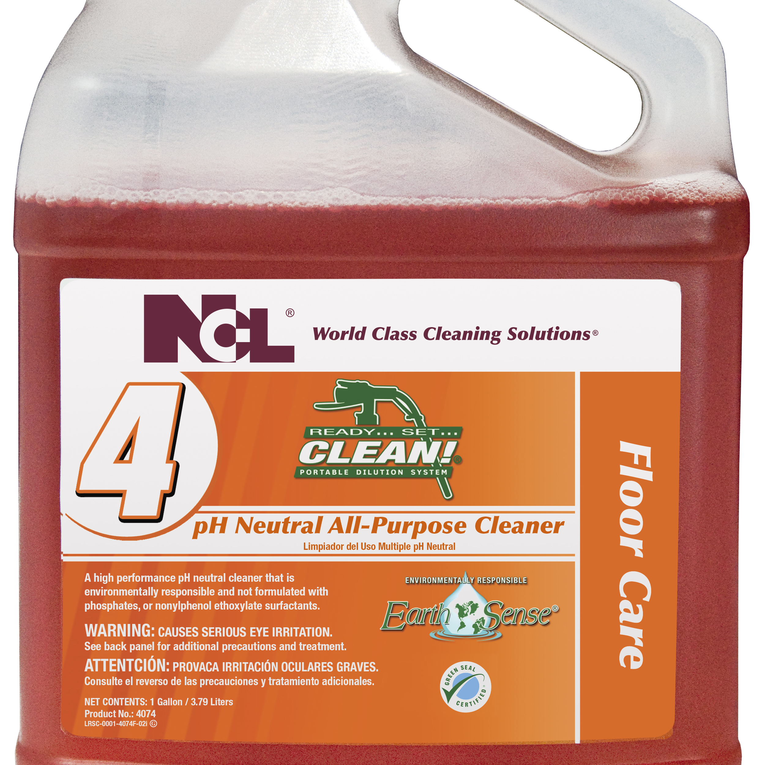  RSC #4 Earth Sense pH Neutral All Purpose Cleaner 4/1 RSC Gal. Case (NCL4074-35) 